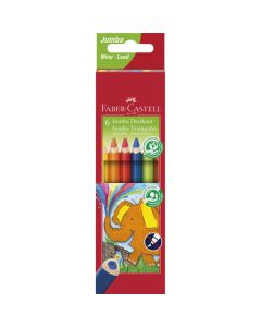 Faber-Castell Buntstifte Jumbo Dreikant 6er Set im Kartonetui 