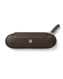 Graf von Faber-Castell 2er Stifte-Etui Cashmere mit Reißverschluss dunkelbraun