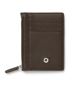 Graf von Faber-Castell Kreditkartenetui Cashmere mit Reißverschluss dunkelbraun