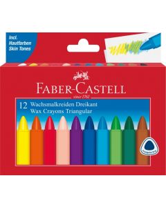 Faber-Castell Wachsmalkreide Dreikantformat 12 Stk.