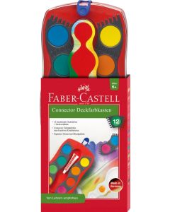 Faber-Castell Farbkasten Connector rot 12 Farben
