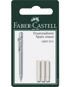 Faber-Castell Ersatzradierer für Druckbleistift Grip 2011 3 Stk./ Pack
