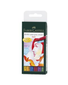Faber-Castell Tuschestift PITT artist pen B Set 6er Etui Basic