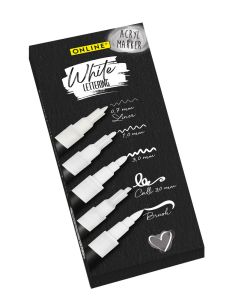 Online Calli.Brush White Lettering 5er Set