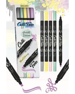 Online Kalligraphie Stifte Calli.Twin 5er Set Pastell