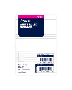 Filofax Notizblock Pocket Weiß liniert