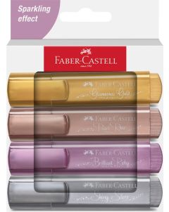Faber-Castell Textmarker TL 46 Metallic Sparkling 4er Etui