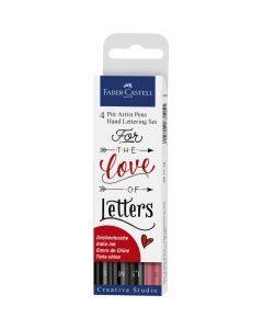 Faber-Castell Tuschestift PITT artist pen Handlettering Set 4 St./Pack. 