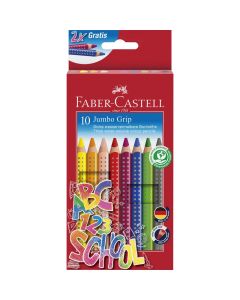 Faber-Castell Buntstifte Jumbo Grip 10er Set im Kartonetui 