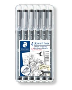 STAEDTLER Fineliner Set 308 Pigment Schwarz