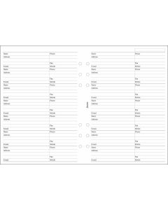 Filofax Einlagen Kontakte A5 Weiß englisch 