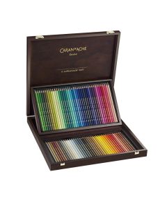 Caran d'Ache Buntstifte Supracolor® Soft Aquarelle im Holzkoffer 80 Stk.