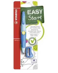 STABILO Druckbleistift EASYergo 3.15 Linkshänder mit Spitzer, hellblau/dunkelblau