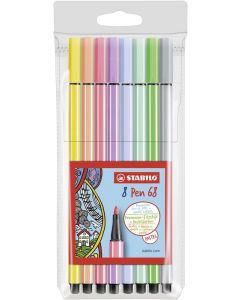STABILO Fasermaler Pen 68 im 8er Etui - Pastel
