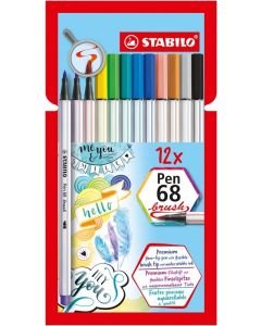 STABILO Fasermaler Pen 68 brush 12er Etui 