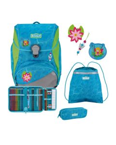 Scout Schulranzen Set Alpha DIN Water Lily 4-tlg.