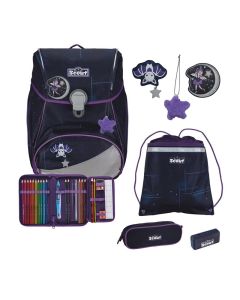 Scout Schulranzen Set Alpha Exklusiv Safety Light Spooky Starlight 5-tlg.