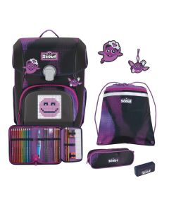 Scout Schulranzen Set Neo Exklusiv Movie Star Pink Pixel 5-tlg. 