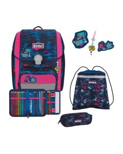 Scout Schulranzen Set Genius DIN Magic Sea 4-tlg.