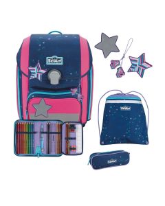 Scout Schulranzen Set Genius DIN Pretty Star 4-tlg.