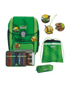 Scout Schulranzen Set Genius DIN Dino Rex 4-tlg.