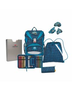 DerDieDas Schulranzen Set ErgoFlex Blue Speed 5-tlg.