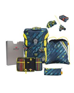 DerDieDas Schulranzen Set ErgoFlex Easy Speed Challenge 5-tlg.
