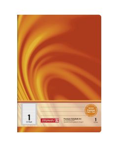 Brunnen Schulheft Vivendi A4 14 Liniensysteme Kontrastlineatur Lin 1 orange 32 Blatt