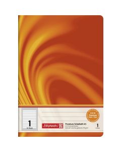 Brunnen Schulheft Vivendi A5 11 Liniensysteme Kontrastlineatur Lin 1 orange 16 Blatt