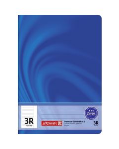 Brunnen Schulheft Vivendi A5 14 Liniensysteme Rand außen weiß Lin 3R blau 16 Blatt