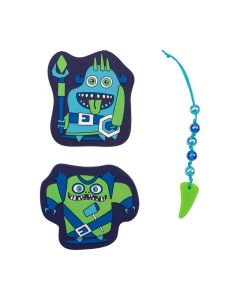 DerDieDas Wechselbuttons Neon Monster 3-tlg.