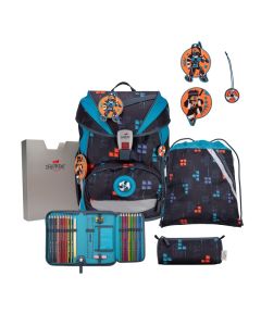 DerDieDas Schulranzen Set ErgoFlex Ninja Fighter 5-tlg.