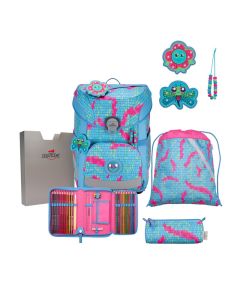 DerDieDas Schulranzen Set ErgoFlex Easy Happy Pixel 5-tlg.