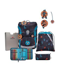 DerDieDas Schulranzen Set ErgoFlex Easy Ninja Fighter 5-tlg.