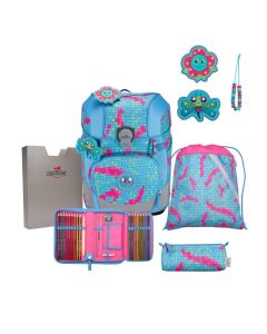 DerDieDas Schulranzen Set ErgoFlex Tiny Happy Pixel 5-tlg.