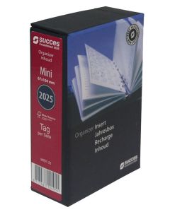 Succes Mini Organizer Jahresbox 2025 1 Tag auf 1 Seite Weiß Deutsch