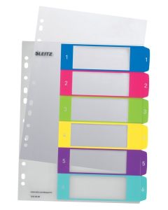 Leitz Register WOW bedruckbar 1-6 farbig