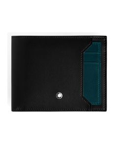 Montblanc Soft Brieftasche 6cc mit Kartenetui Schwarz/Dark Pool