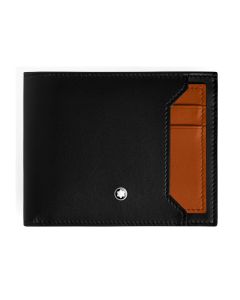 Montblanc Soft Brieftasche 6cc mit Kartenetui Schwarz/Rust