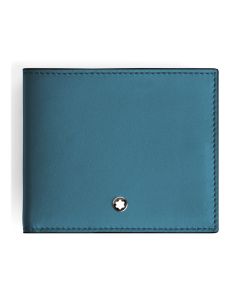 Montblanc Soft Brieftasche Trio 4cc Schmal Smoky Blue