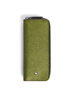 Montblanc Sartorial Etui für zwei Schreibgeräte mit Reißverschluss Multilime/Cassis