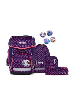ergobag cubo Schulranzen Set PerlentauchBär 5tlg. LUMI Edition