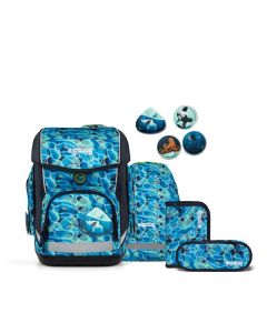 ergobag cubo Schulranzen Set AbtauchBär 5tlg. - Eco Hero Edition