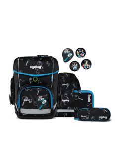 ergobag cubo Schulranzen Set Bärdektiv 5tlg. - drei ??? Kids Special Edition