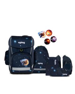 ergobag cubo light Schulranzen KoBärnikus 6-tlg. Galaxy Glow - Edition 