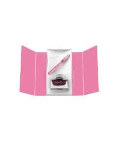 Pelikan Füllfederhalter Classic M205 Rose Quartz M mit Edelstein Ink Rose Quartz im Set - Special Edition