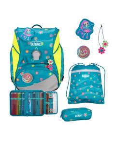 Scout Schulranzen Set Alpha DIN Little Flowers 4-tlg.