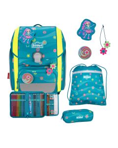 Scout Schulranzen Set Genius DIN Little Flowers 4-tlg.