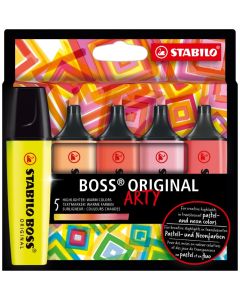 STABILO Textmarker BOSS Original Arty warme Farben 5er-Set