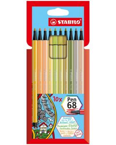STABILO Fasermaler Premium Pen 68 im 10er Kartonetui 